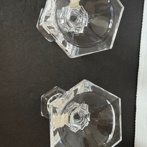 Vintage IMPERLUX Handcut Lead Crystal Candlesticks - Made in Slovakia - Picture 6 of 7